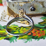 天然ダイヤモンド バタフライモチーフ リング