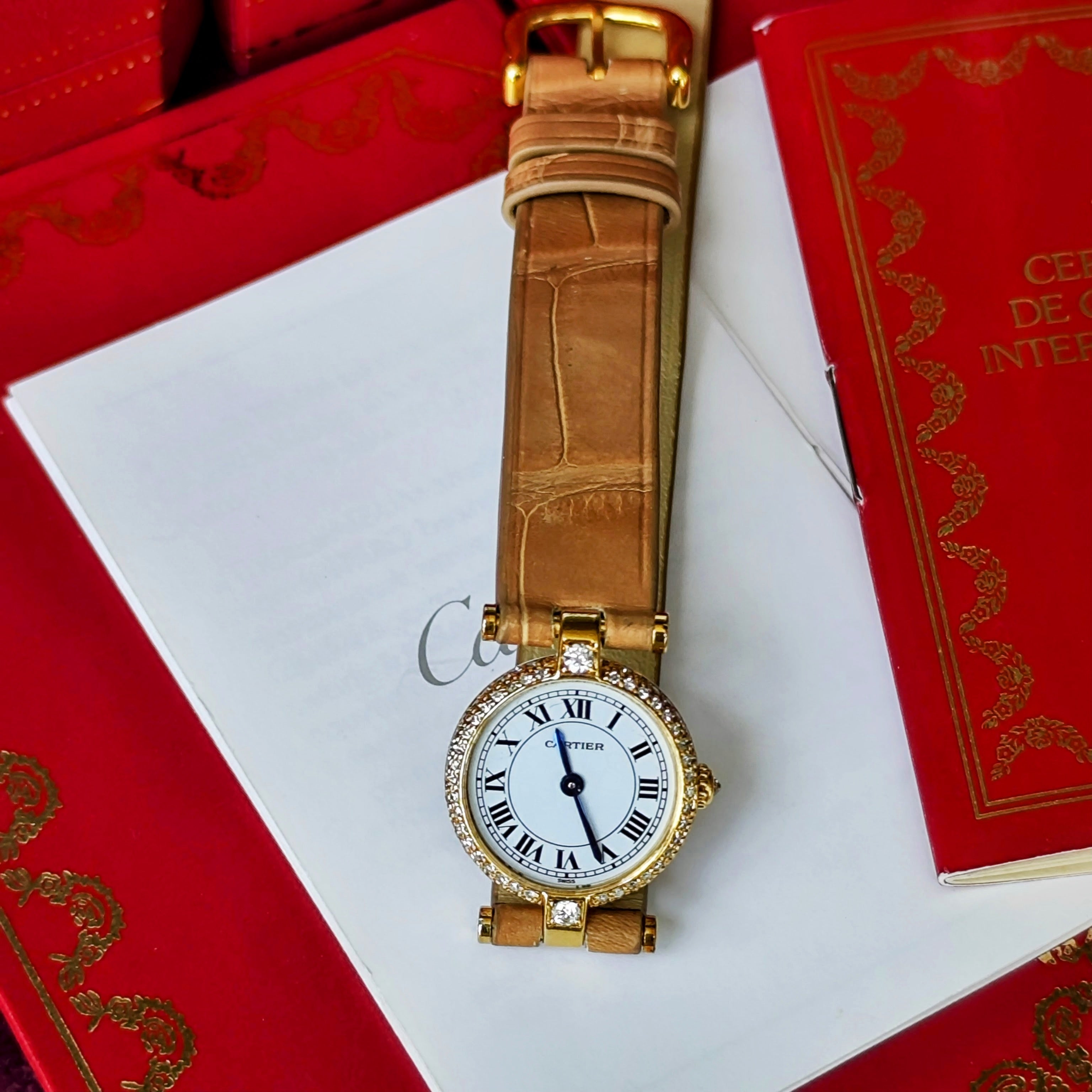 Cartier カルティエ ミニVLCヴァンドーム 18金無垢 純正ダイヤ