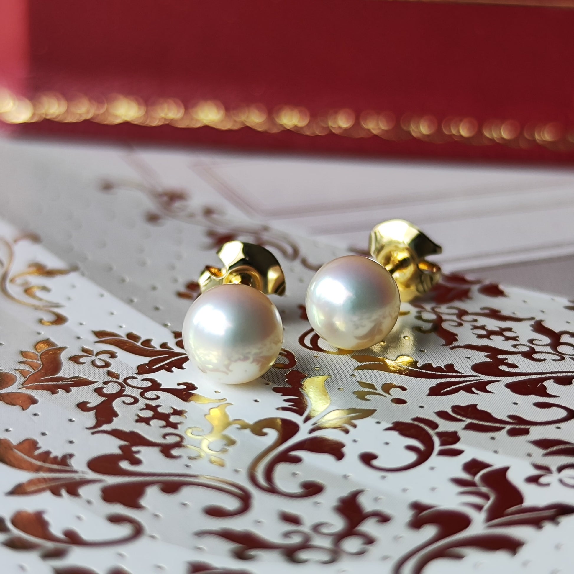 MIKIMOTO ミキモト あこや真珠 18金ピアス