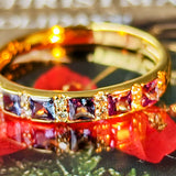 天然アレキサンドライト プリンセスカット 天然ダイヤモンド リング