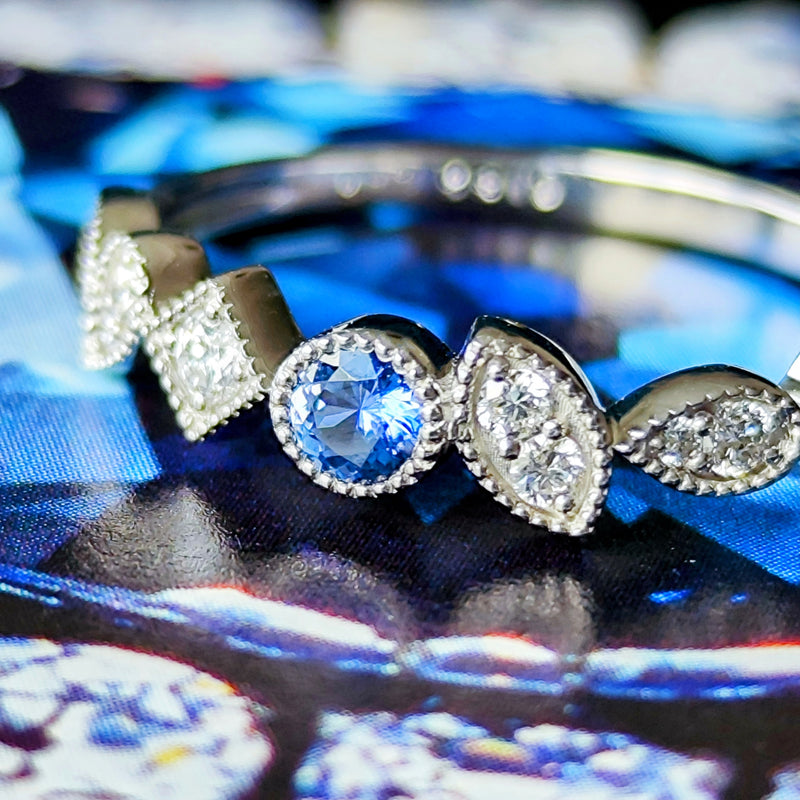 【幻のサファイア ヨーゴ渓谷】天然サファイア 天然ダイヤモンド リング 非加熱