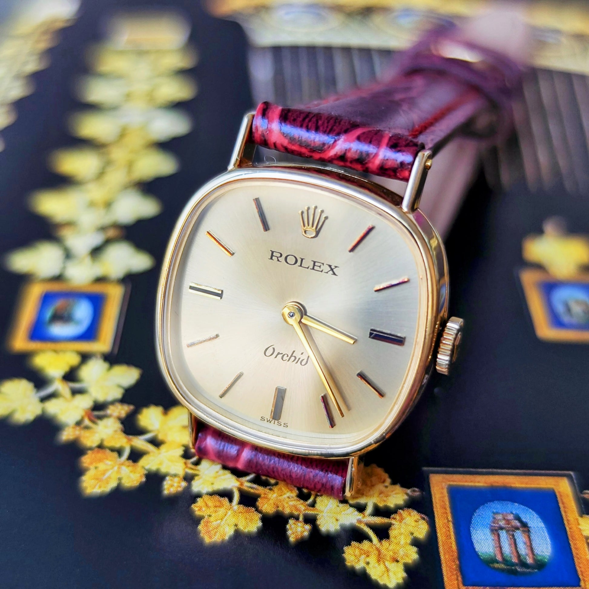 【OH済み】ROLEX ロレックス Orchid オーキッド 金無垢 手巻き腕時計