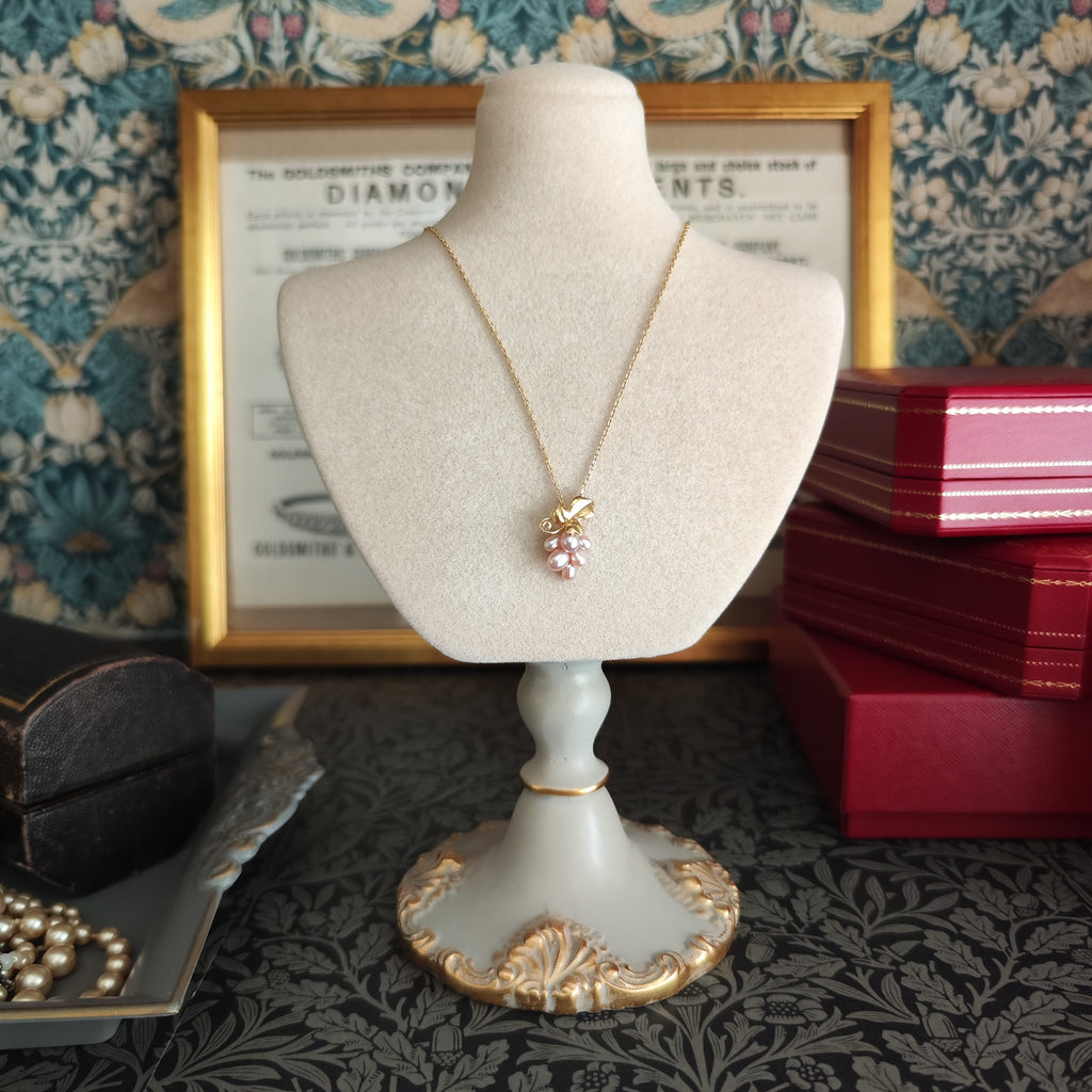 MIKIMOTO ミキモト 葡萄のモチーフ 淡水真珠 18金ネックレス