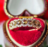 【お値下げ】ローズカット 天然ブラウンダイヤモンド 18金リング