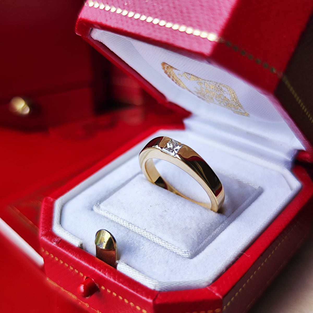 Cartier カルティエ タンクリング ダイヤモンド 18金YG 51