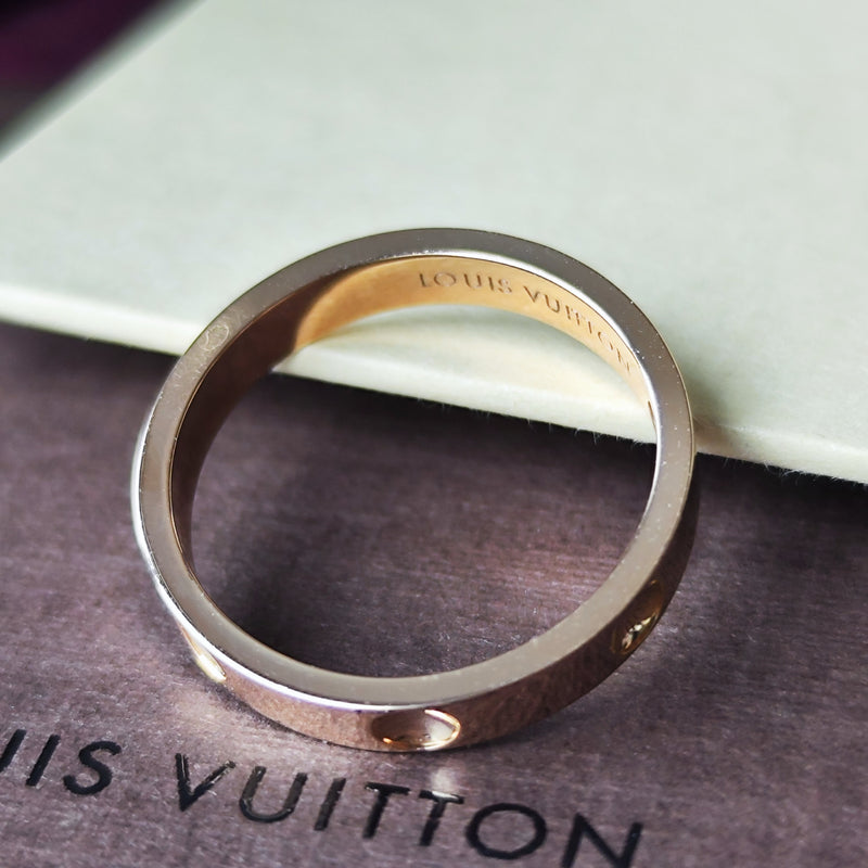 LOUIS VUITTON ルイ・ヴィトン プティットバーグ アンプラント ダイヤモンド 18金PG リング