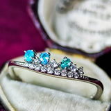 天然パライバトルマリン 天然ダイヤモンド リング