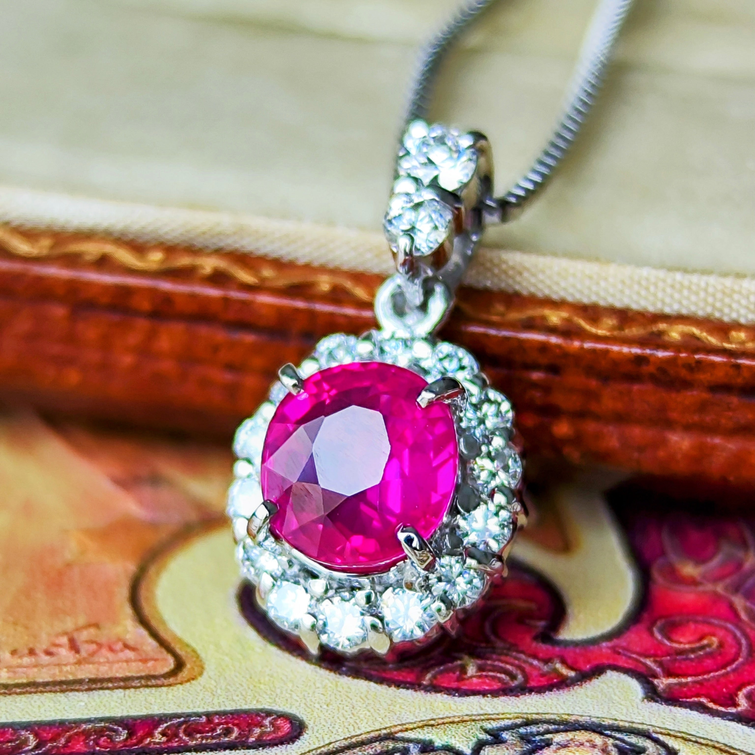 天然ルビー、ダイヤモンドネックレス 【公式通販】