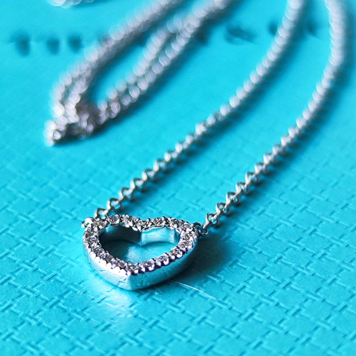 TIFFANY &Co ティファニー メトロハート ダイヤモンド ネックレス 18金WG