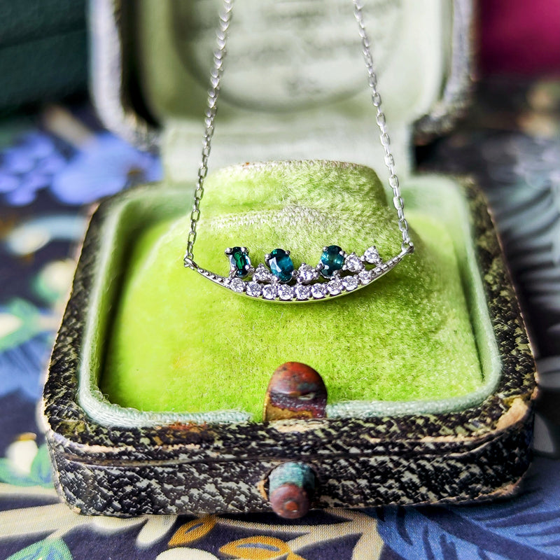 【初期の頃のルース】天然グランディディエライト 天然ダイヤモンド ネックレス