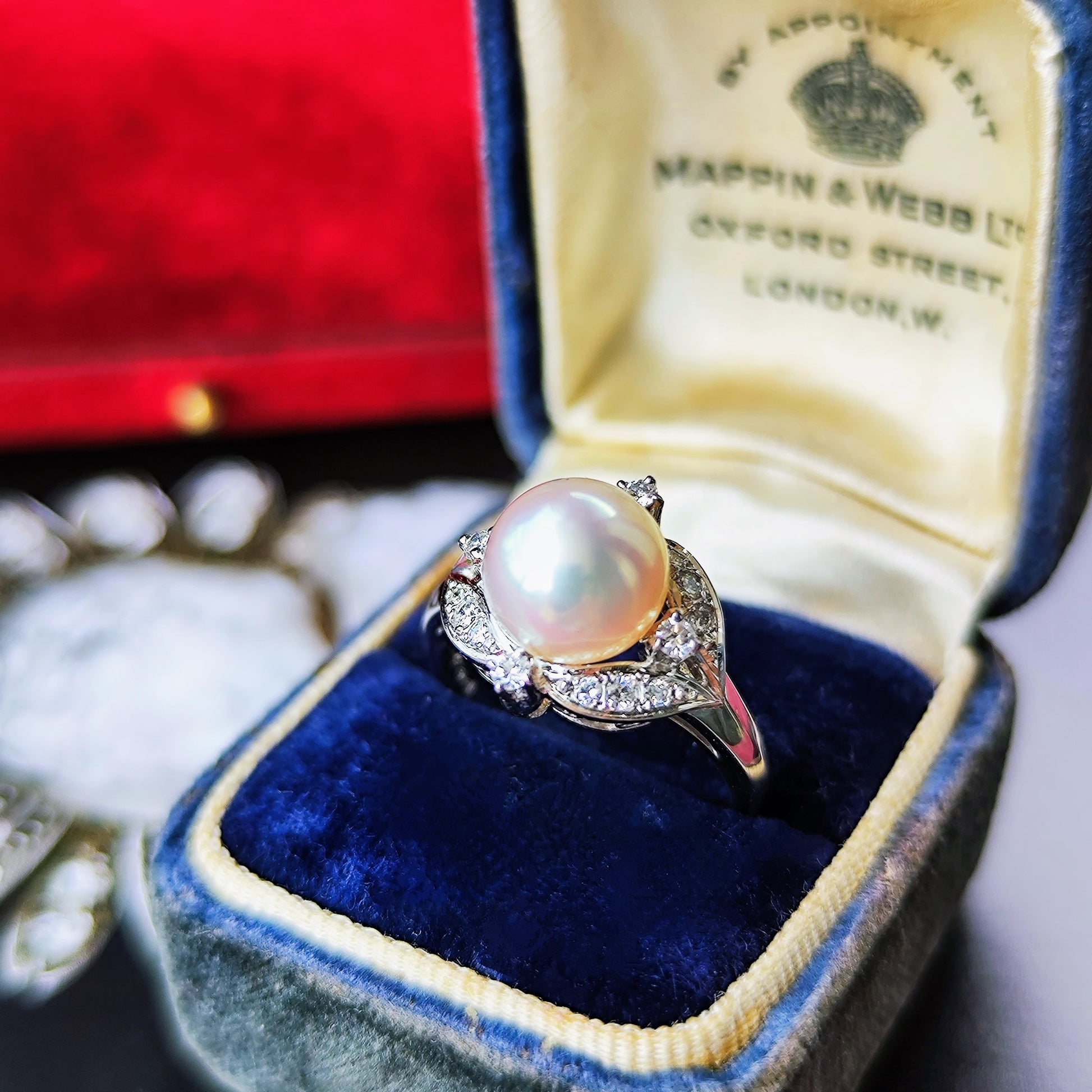 MIKIMOTO ミキモト あこや真珠 ダイヤモンド プラチナリング