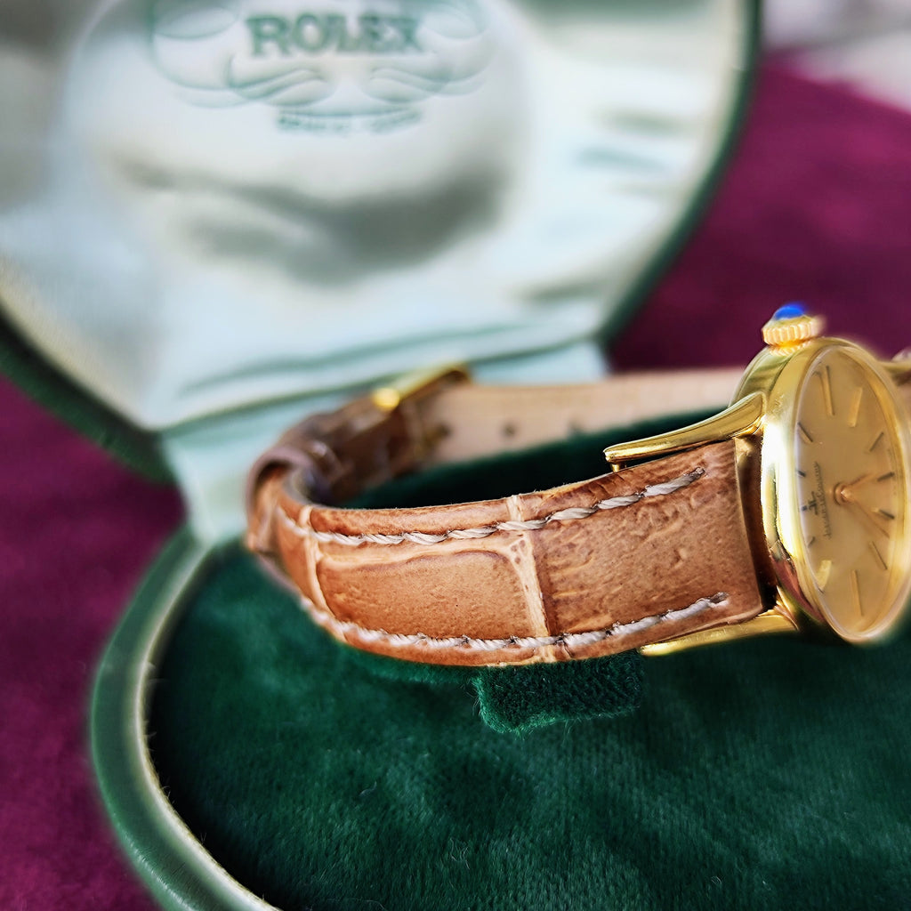 【OH済み】JAEGER LE COULTRE ジャガー・ルクルト 18金無垢 手巻き腕時計