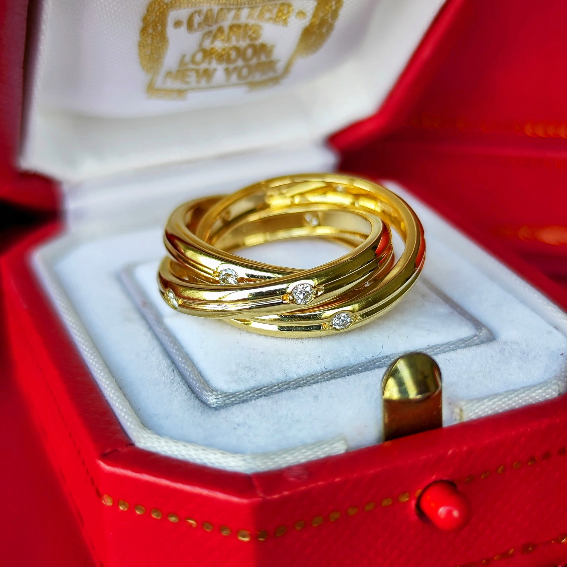 Cartier カルティエ トリニティコンステレーション ダイヤモンドリング 18金YG 49