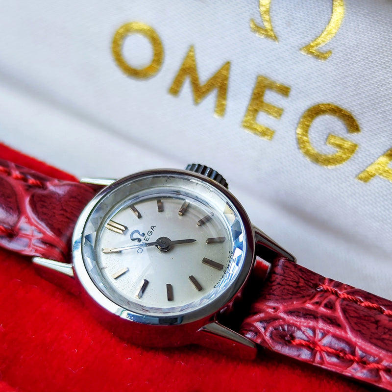 【OH済み】OMEGA オメガ カットガラス 手巻き腕時計