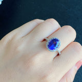【大粒 4.22ct】天然タンザナイト 天然ダイヤモンド リング