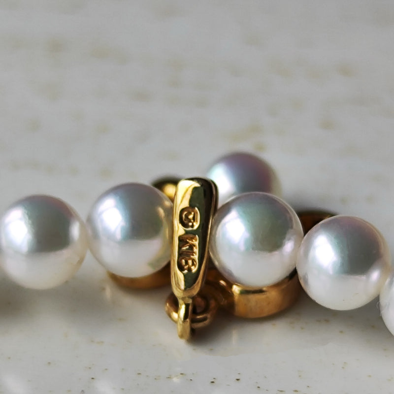 MIKIMOTO ミキモト あこや真珠 ブレスレット チャーム付き