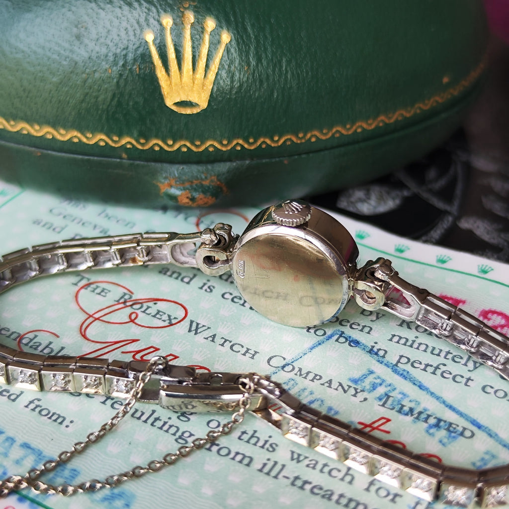 【OH済み】ROLEX ロレックス ダイヤモンド 14金無垢 ジュエリーウォッチ 手巻き