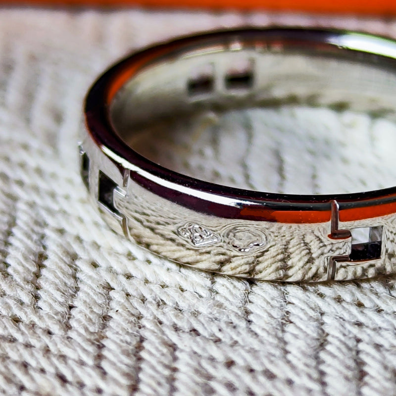 HERMES エルメス ヘラクレス ダイヤモンド 18金WG 6号