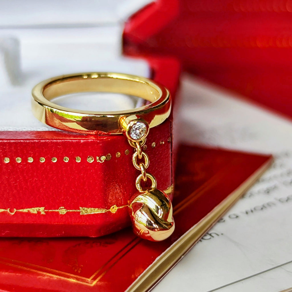 Cartier カルティエ ベビートリニティパンピーユ ダイヤモンド リング 48