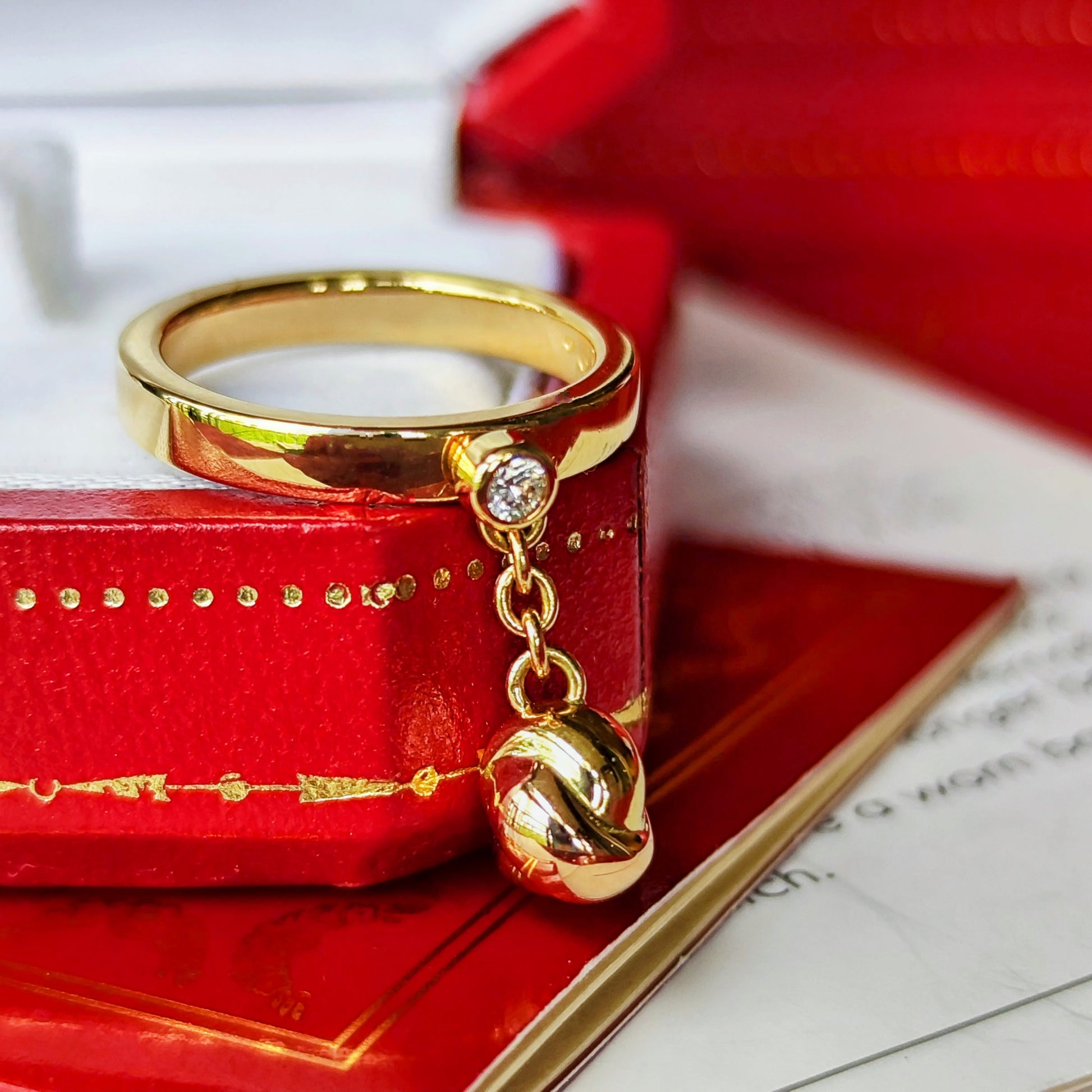 Cartier カルティエ ベビートリニティパンピーユ ダイヤモンド リング 48