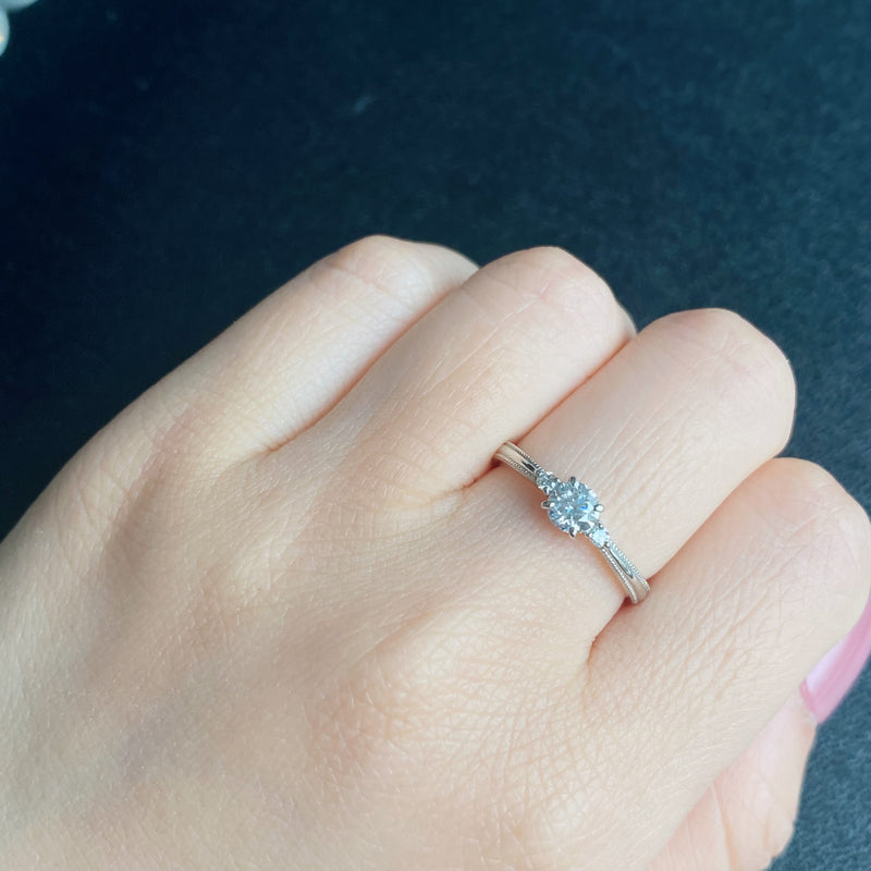 【Dカラー】天然ダイヤモンド 0.366ct リング