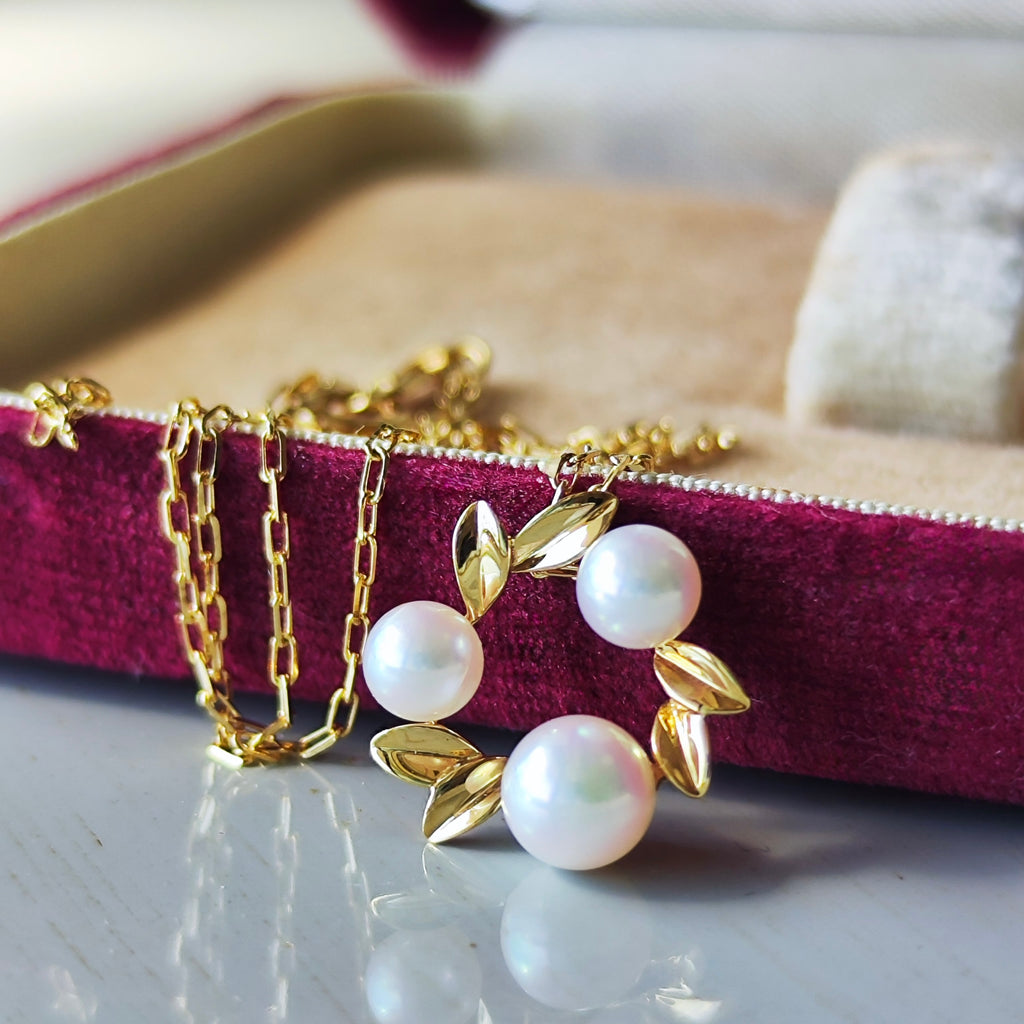 MIKIMOTO ミキモト あこや真珠 ネックレス 18金