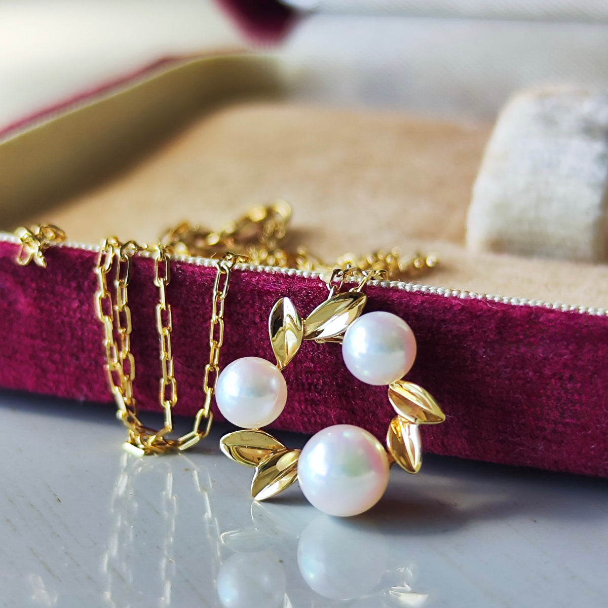 MIKIMOTO ミキモト あこや真珠 ネックレス 18金