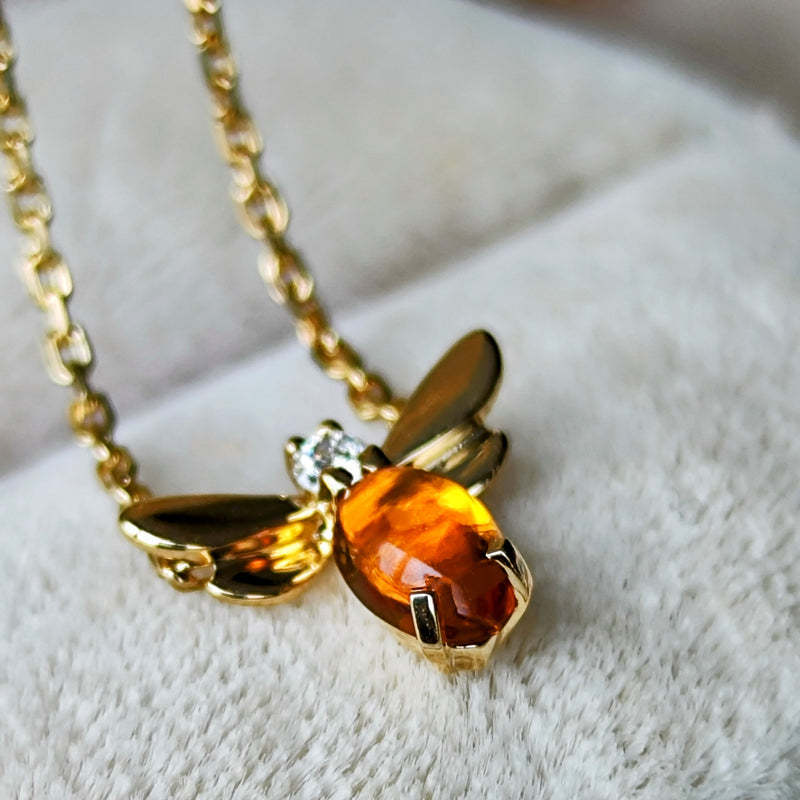 Chaumet ショーメアトラップ・モワ 天然シトリン 天然ダイヤモンド ネックレス