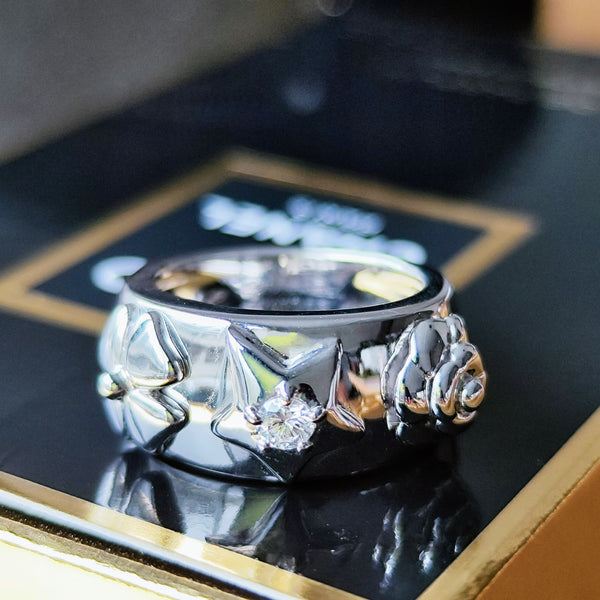 CHANEL シャネル スリーシンボルズ ダイヤモンド 18金WG 7号
