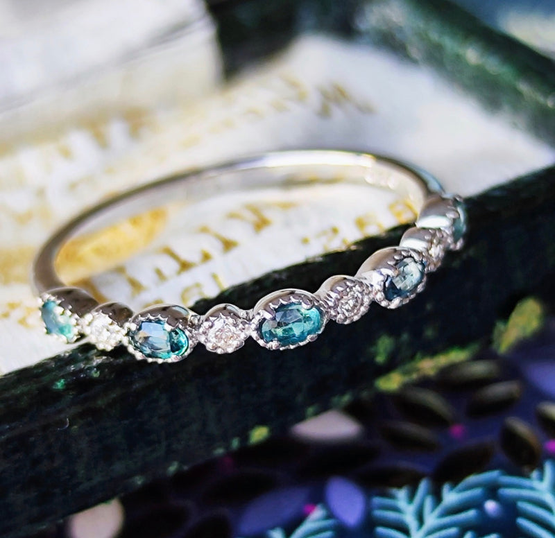 【初期の頃のルース】天然グランディディエライト 天然ダイヤモンド プラチナリング