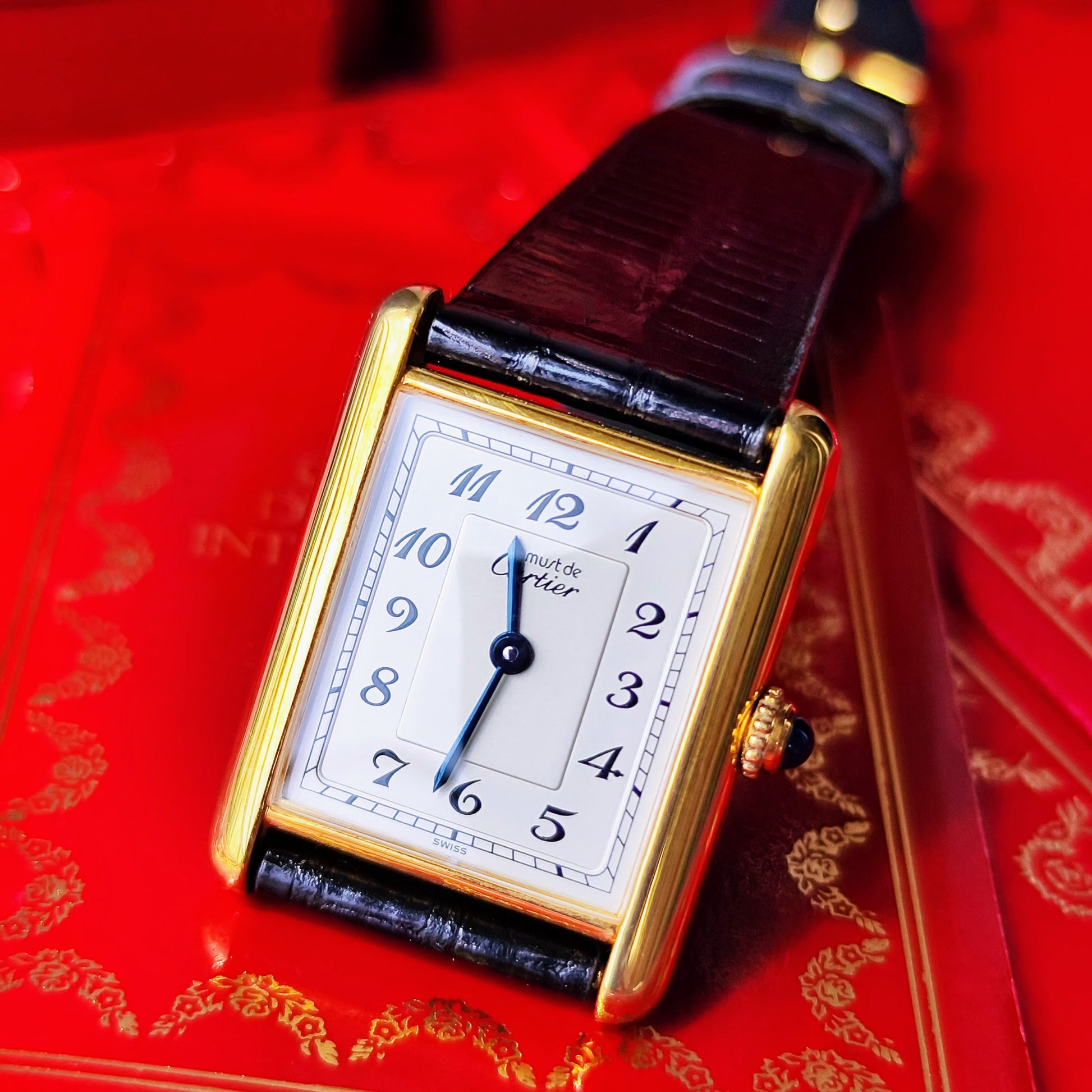 【OH済み】Cartier カルティエ マストタンク LMトアラビア文字盤 クォーツ腕時計