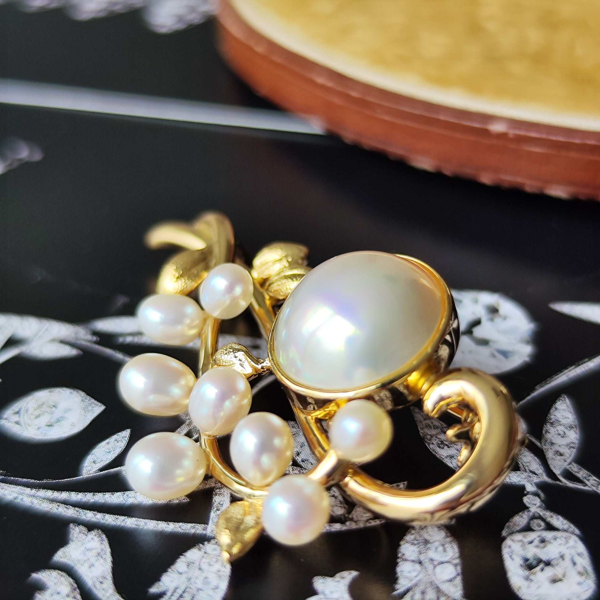 TASAKI 田崎真珠 マベパール 淡水真珠 ブローチ 兼 ペンダントトップ