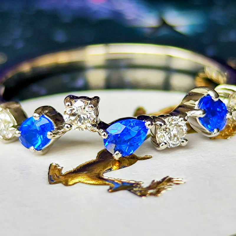 天然アウイナイト 天然ダイヤモンド プラチナリング