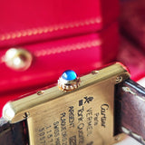 Cartier カルティエ マストタンク ヴェルメイユ ローマンダイヤル クォーツ腕時計