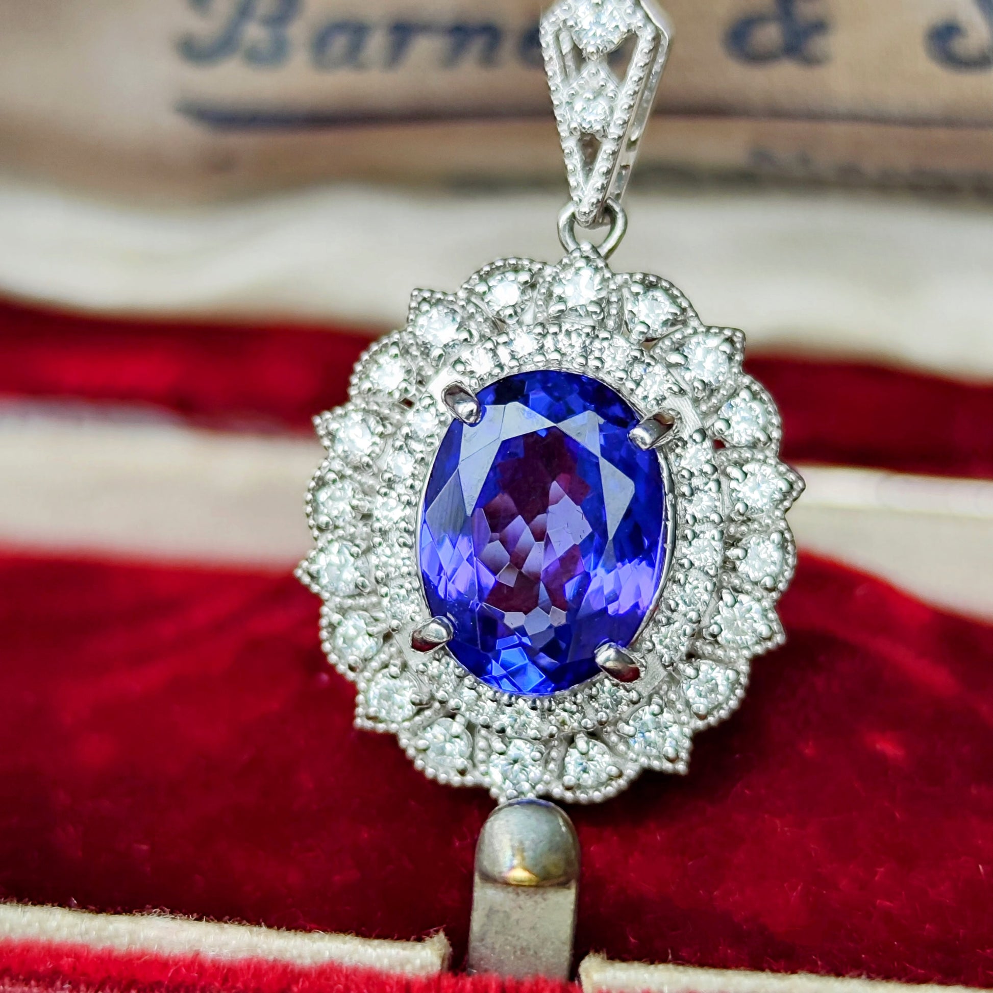天然タンザナイト 2.27ct 天然ダイヤモンド ネックレス