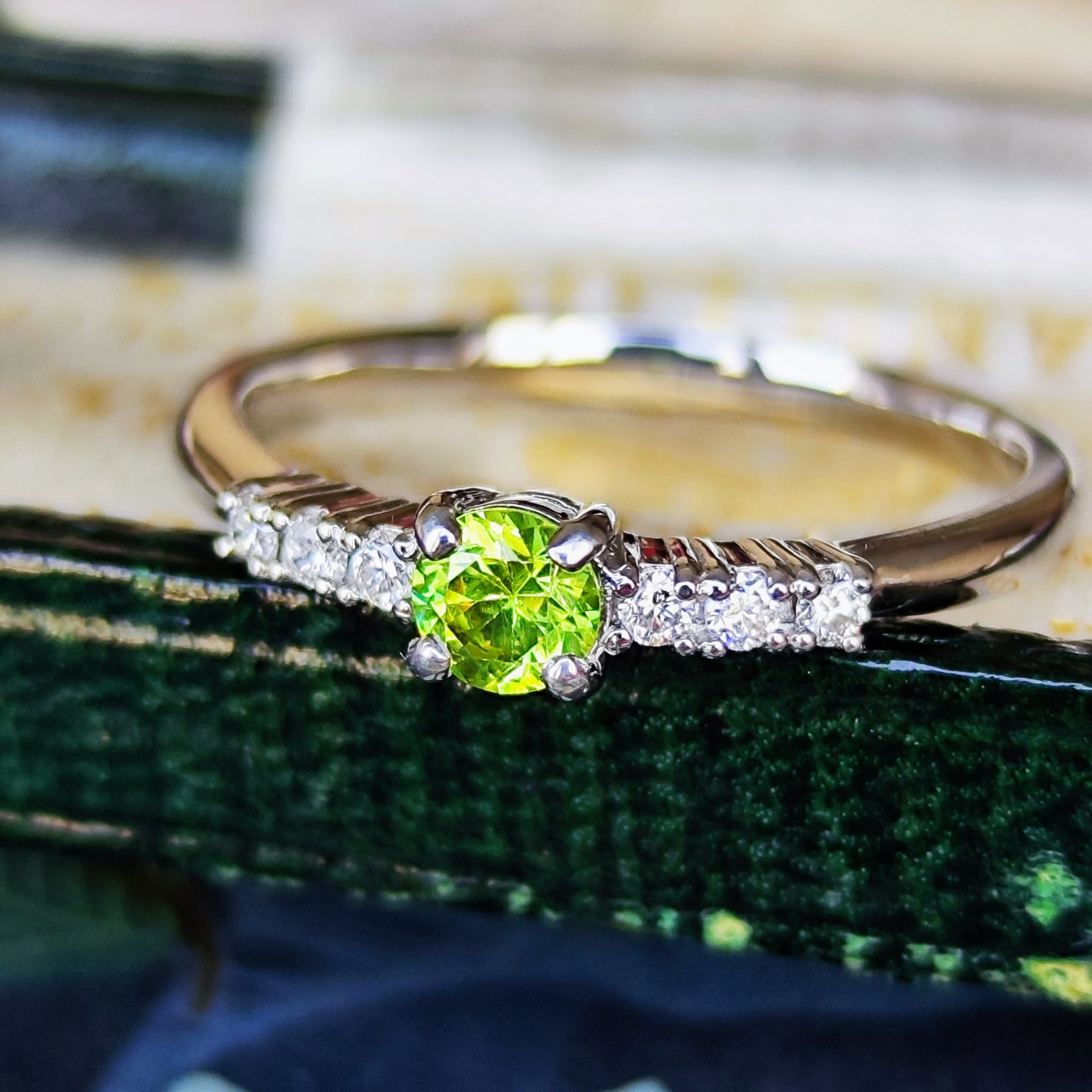 天然デマントイドガーネット 天然ダイヤモンド リング – Mico宝飾店