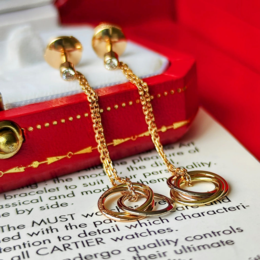 Cartier カルティエ スィートトリニティピアス ダイヤモンド 18金