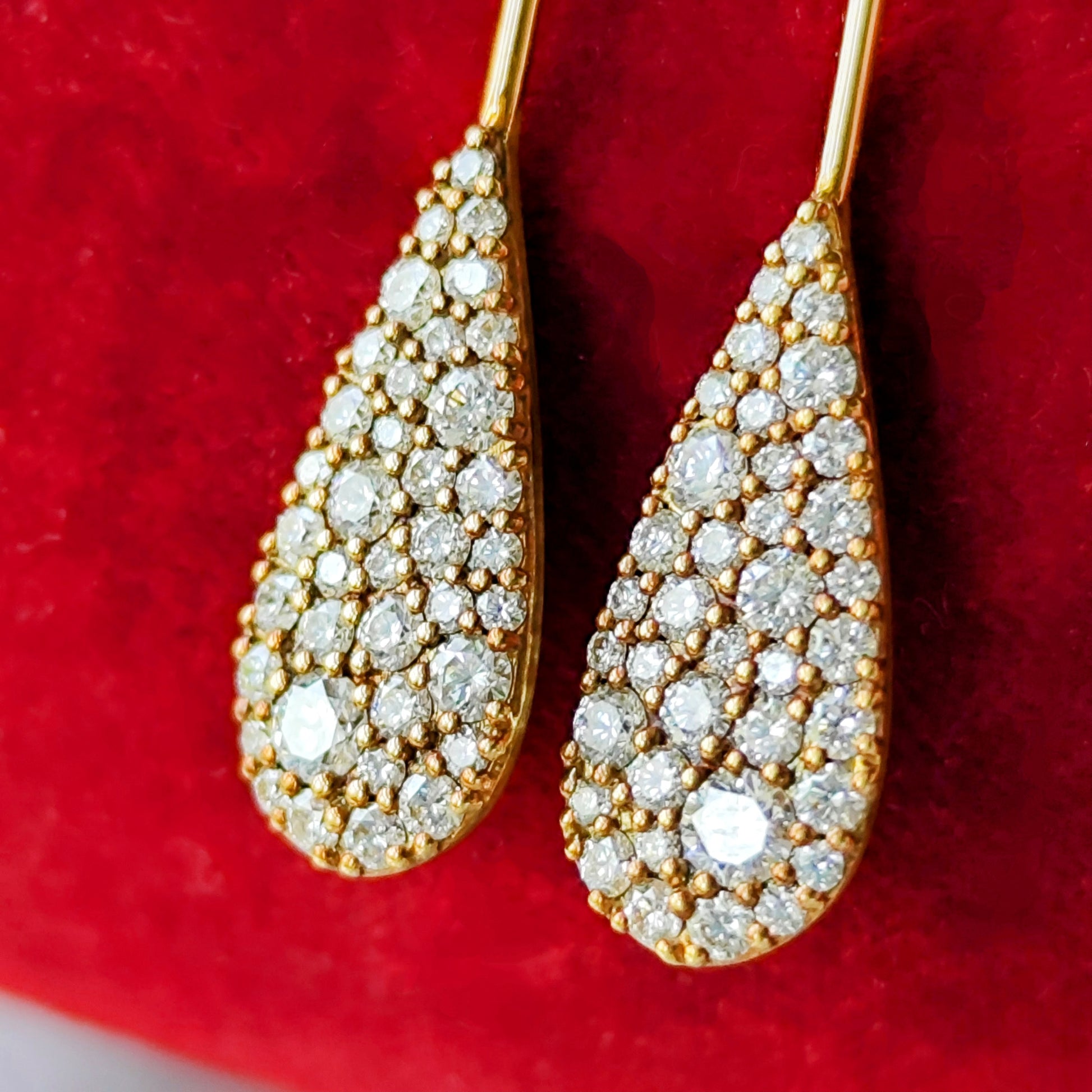 MIKIMOTO ミキモト ダイヤモンド 雫型 ドロップピアス 18金