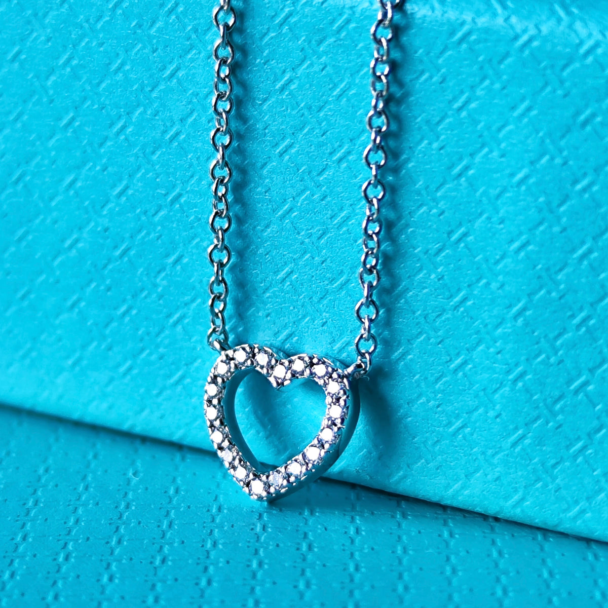 TIFFANY &Co ティファニー メトロハート ダイヤモンド ネックレス 18金WG