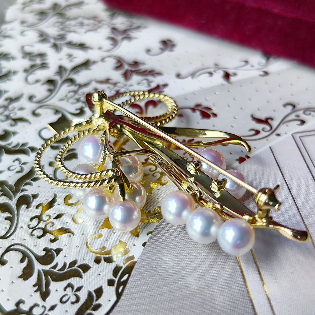 MIKIMOTO ミキモト あこや真珠 18金 ブローチ