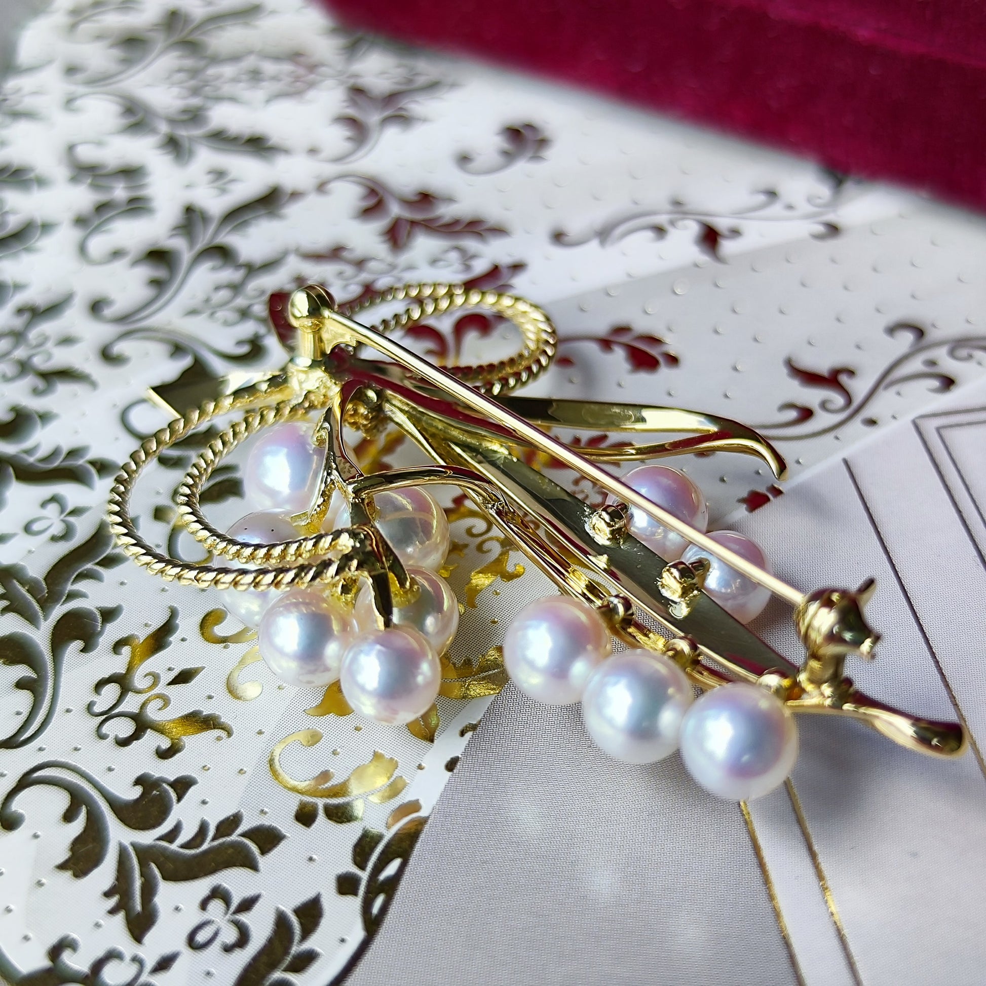 MIKIMOTO ミキモト あこや真珠 18金 ブローチ