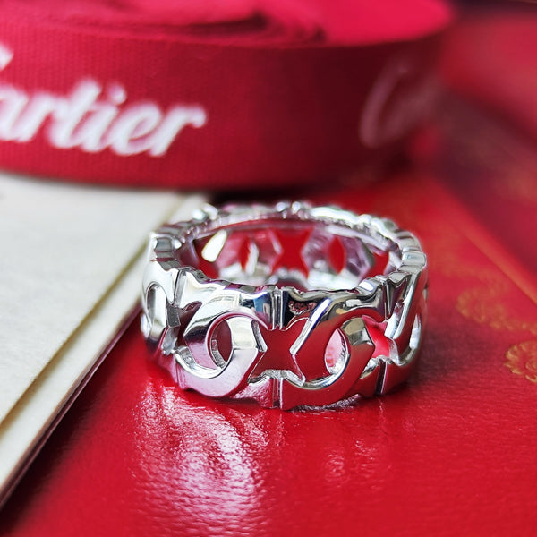 Cartier カルティエ アントルラセ 18金WG 9号