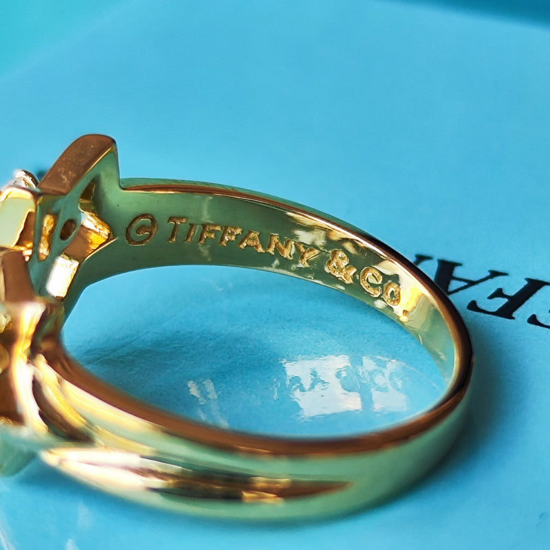 TIFFANY&Co ティファニー トリプルスター ダイヤモンドリング 18金YG 11号