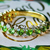 天然デマントイドガーネット 天然ダイヤモンド リング