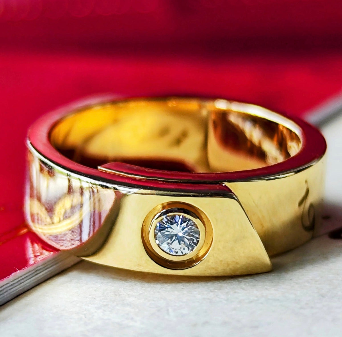 【Cartier 廃盤】カルティエ アニバーサリーリング ダイヤモンド 18金YG 50