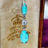 天然パライバトルマリン 天然ピンクダイヤモンド ネックレス