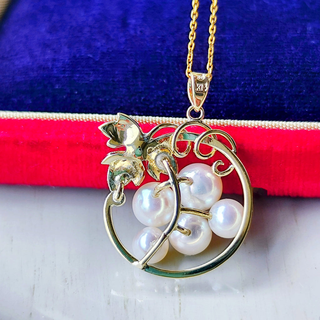 【オールドミキモト 】MIKIMOTO ミキモト あこや真珠 14金 ペンダントトップ陽刻