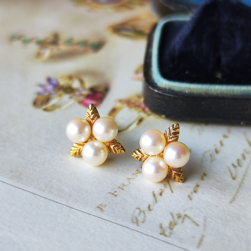 MIKIMOTO ミキモト あこや真珠 ヴィンテージピアス