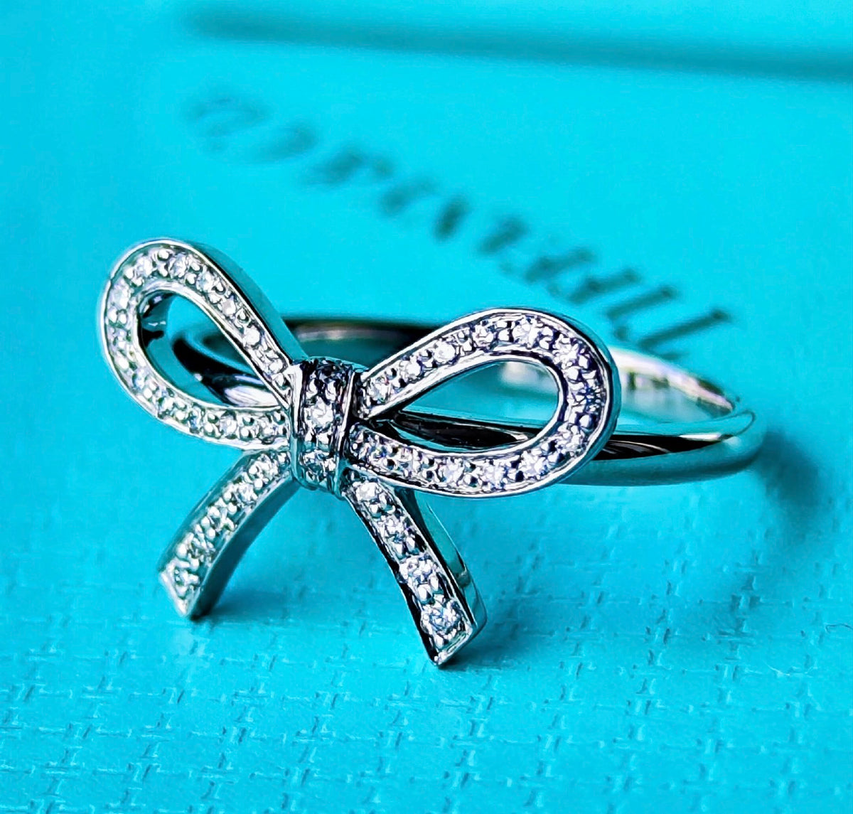 TIFFANY&Co. ティファニー ボウ リボンリング ダイヤモンド プラチナリング