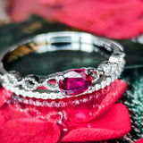 【非加熱 ピジョンブラッド】天然ルビー 天然ダイヤモンド リング